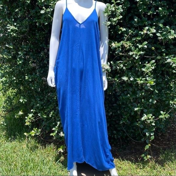 💋NWT LOVESTITCH Boho Flowing Gauze Maxi Slip Dress - Picture 4 of 11